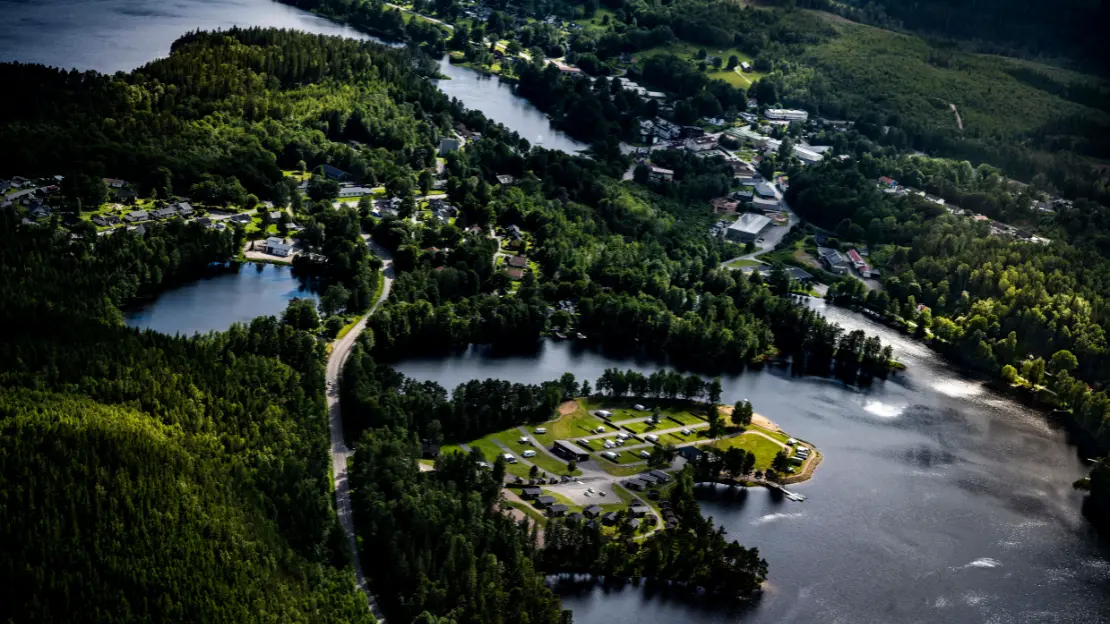 Flygfoto över överlida.