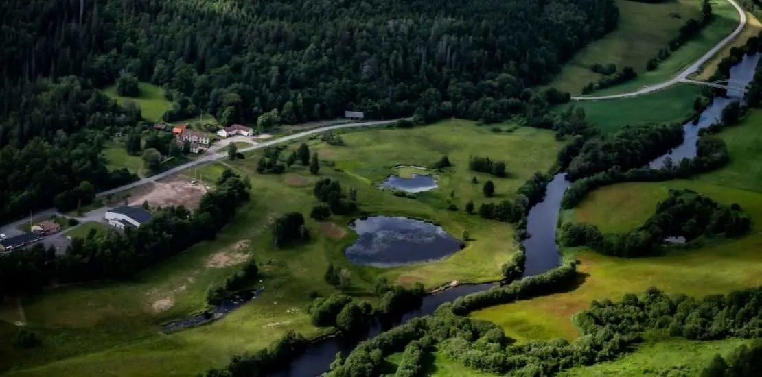 Flygbild över Mårdaklev