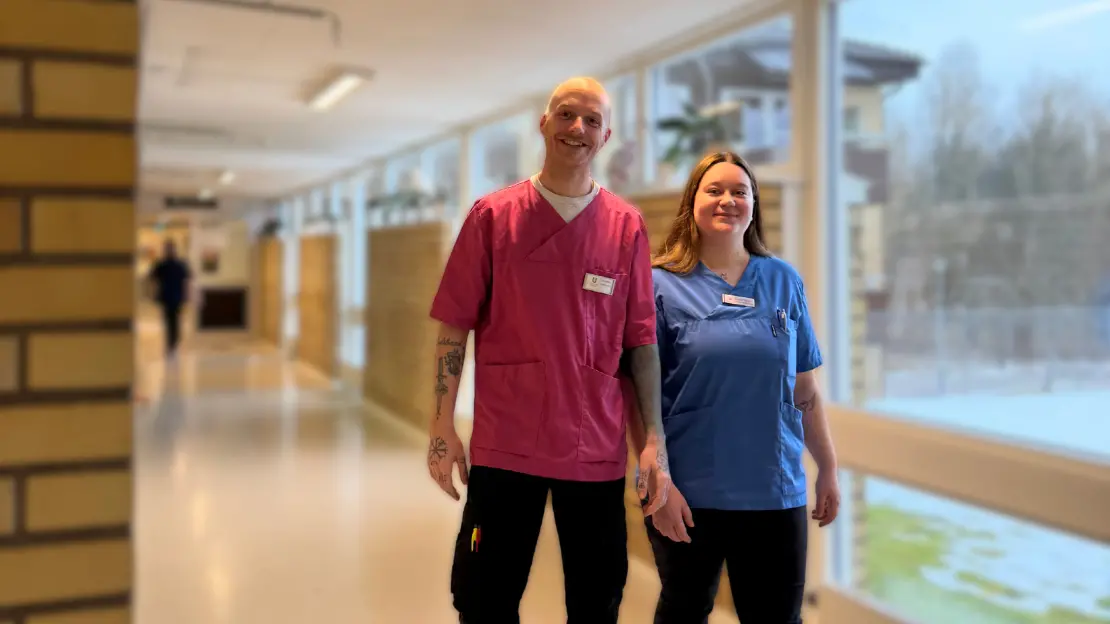 Andreas och Gabriella på rekryteringsmässa för vård och omsorg